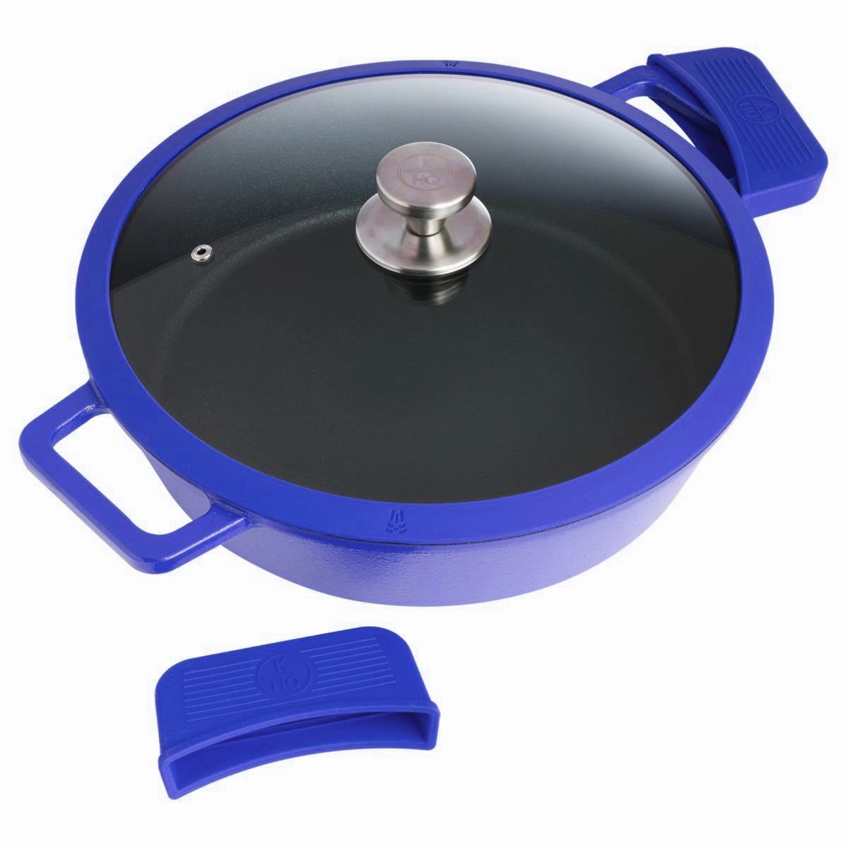 Kitchen HQ 4.5-Quart Cast Iron Nonstick Braiser Refurbished