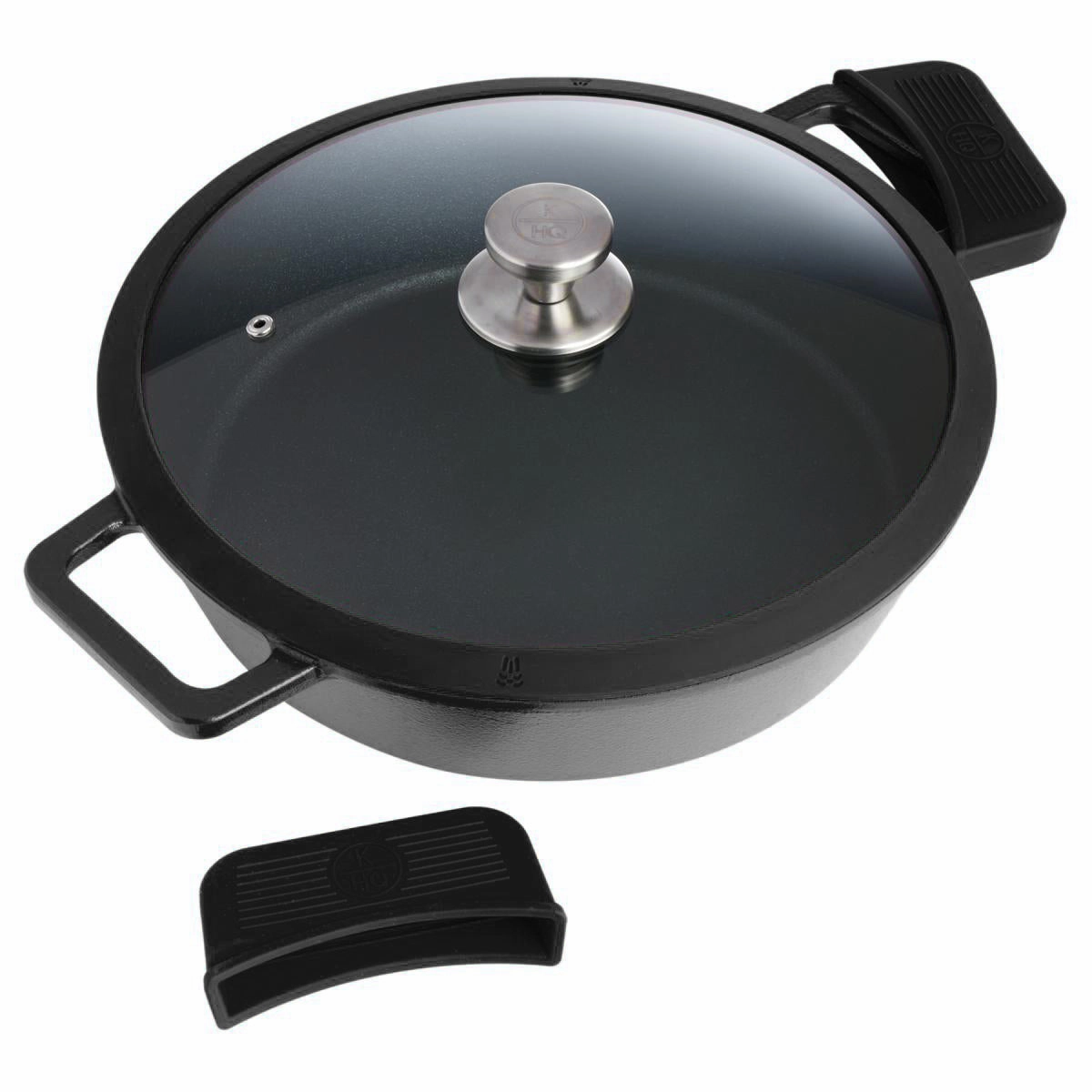 Kitchen HQ 4.5-Quart Cast Iron Nonstick Braiser Refurbished