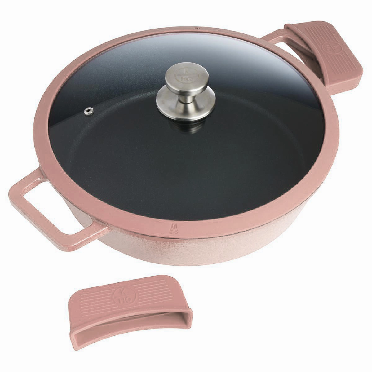 Kitchen HQ 4.5-Quart Cast Iron Nonstick Braiser Refurbished
