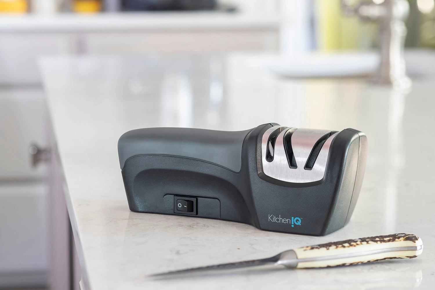 Kitchen IQ Edge Compact Electric Knife Sharpener, Stainless