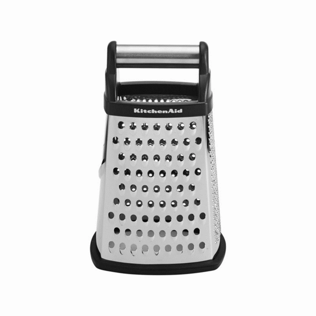 KitchenAid 6009285 6.25 x 5.25 in. Black & Silver Stainless Steel Box Grater Cooking Tools & Accessories clearance kits