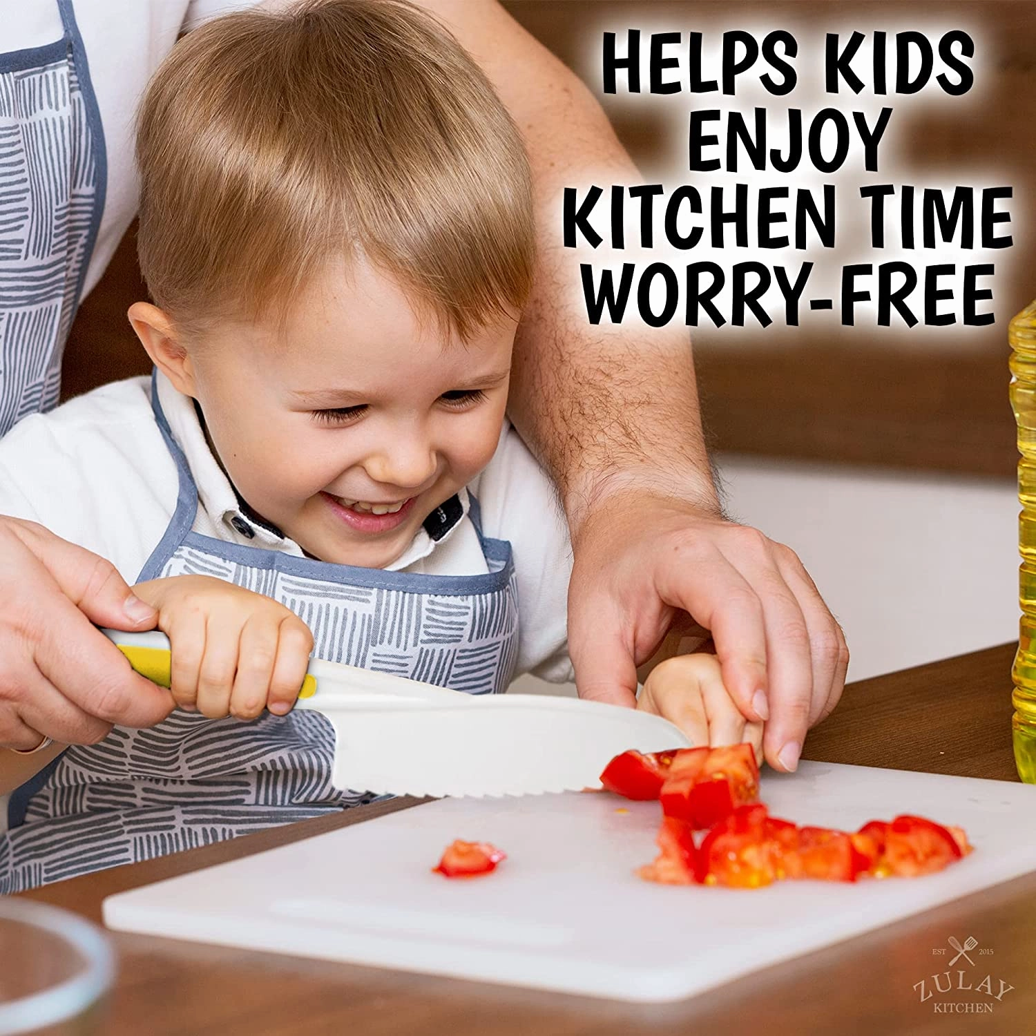 Knife Set for Children to Cook and Cut Fruits, Vegetables and Cakes
