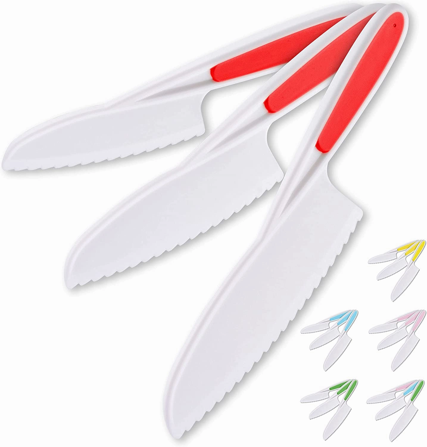 Knife Set for Children to Cook and Cut Fruits, Vegetables and Cakes