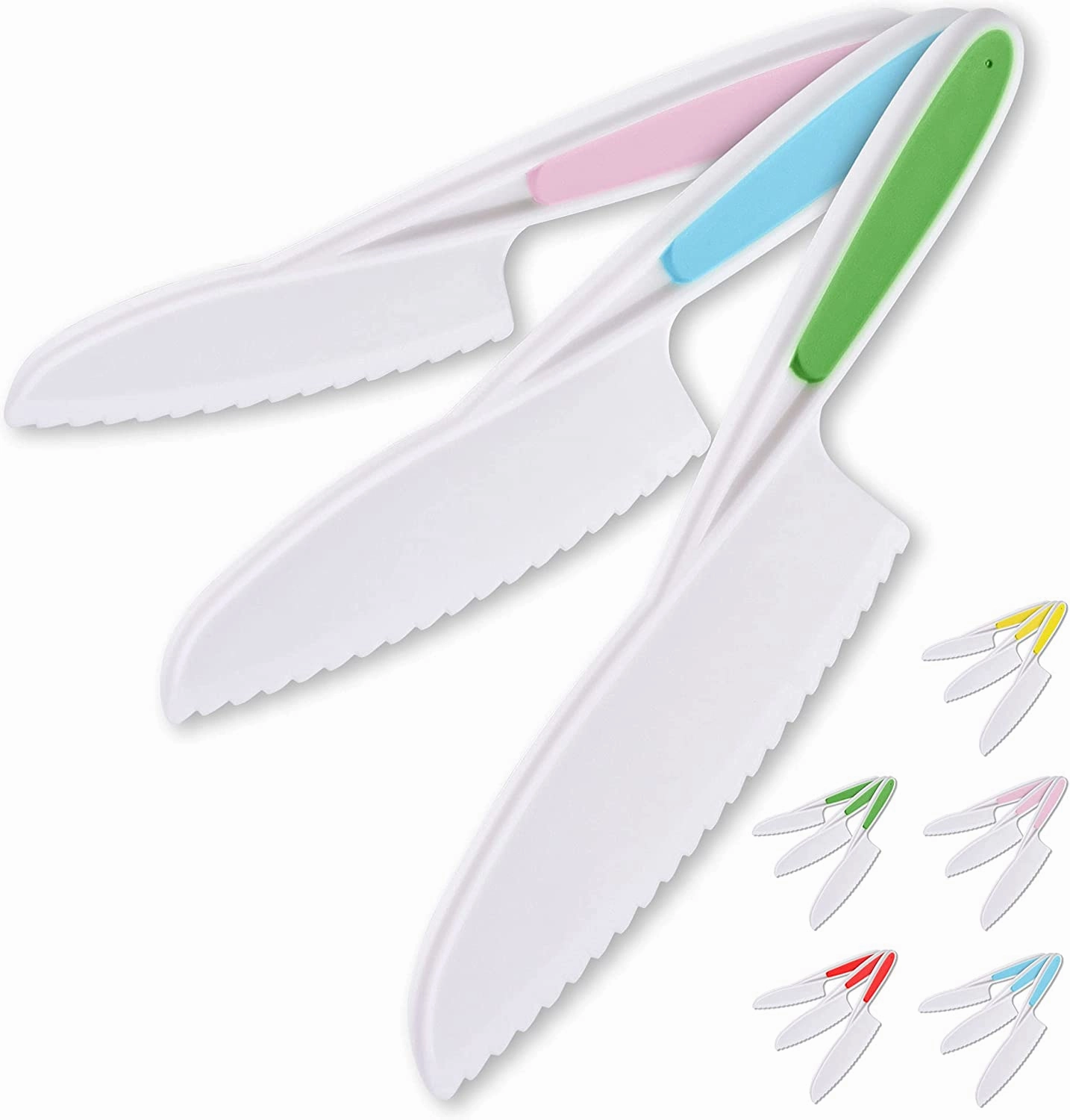 Knife Set for Children to Cook and Cut Fruits, Vegetables and Cakes