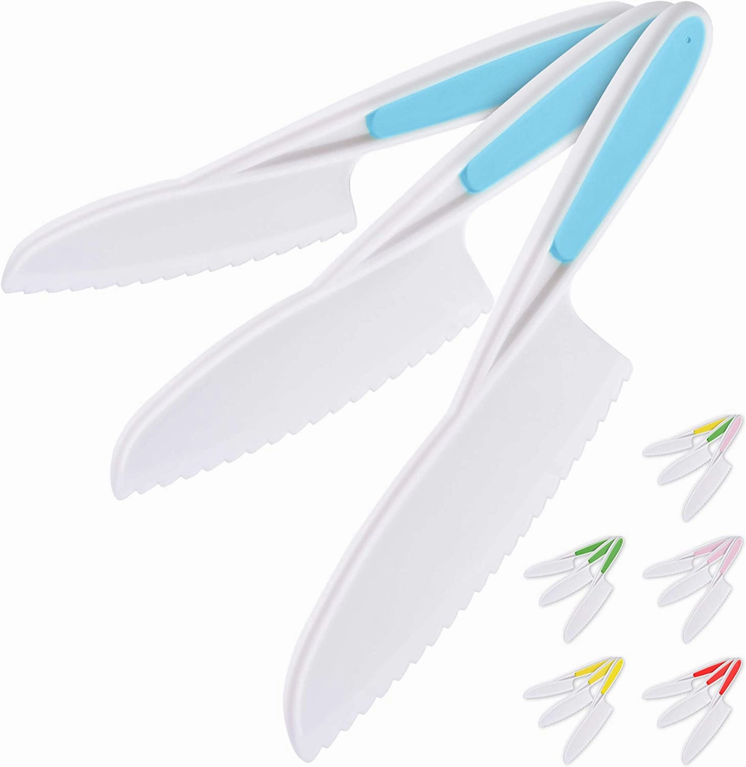 Knife Set for Children to Cook and Cut Fruits, Vegetables and Cakes