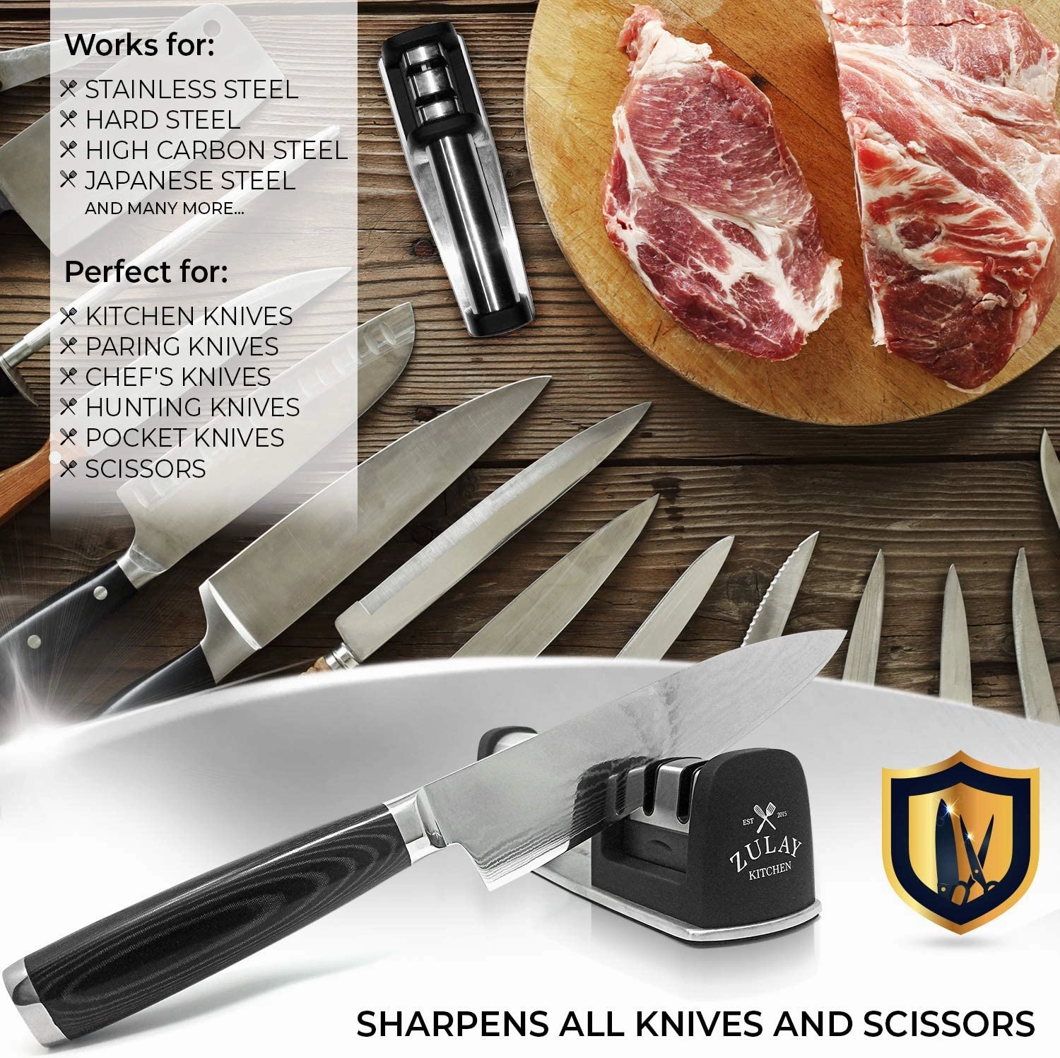 Knife Sharpener & Cut-Resistant Glove