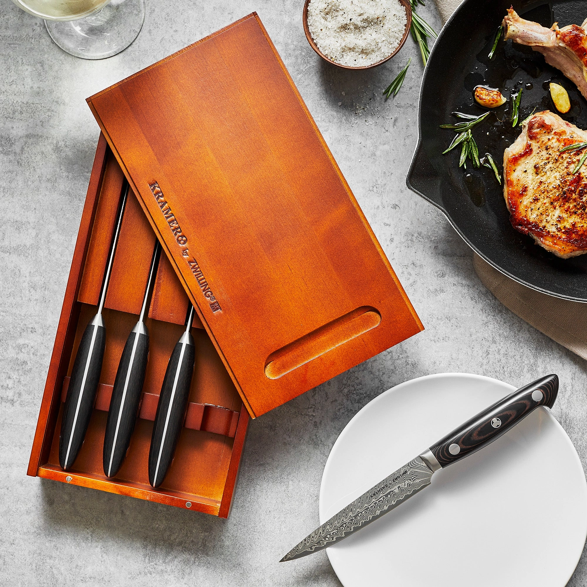 KRAMER by ZWILLING EUROLINE Damascus Collection 4-pc Steak Set