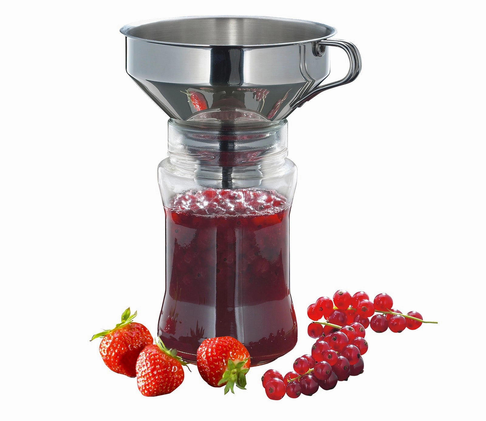 Kuchenprofi Funnel with Mesh Filter, Stainless Steel, 5-Inch Diameter