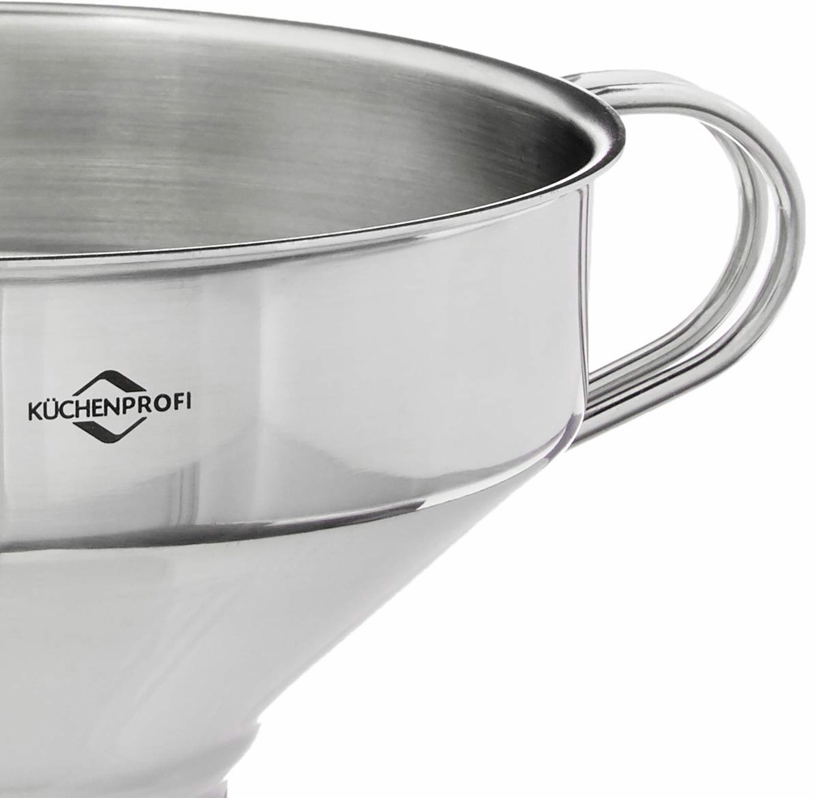 Kuchenprofi Funnel with Mesh Filter, Stainless Steel, 5-Inch Diameter
