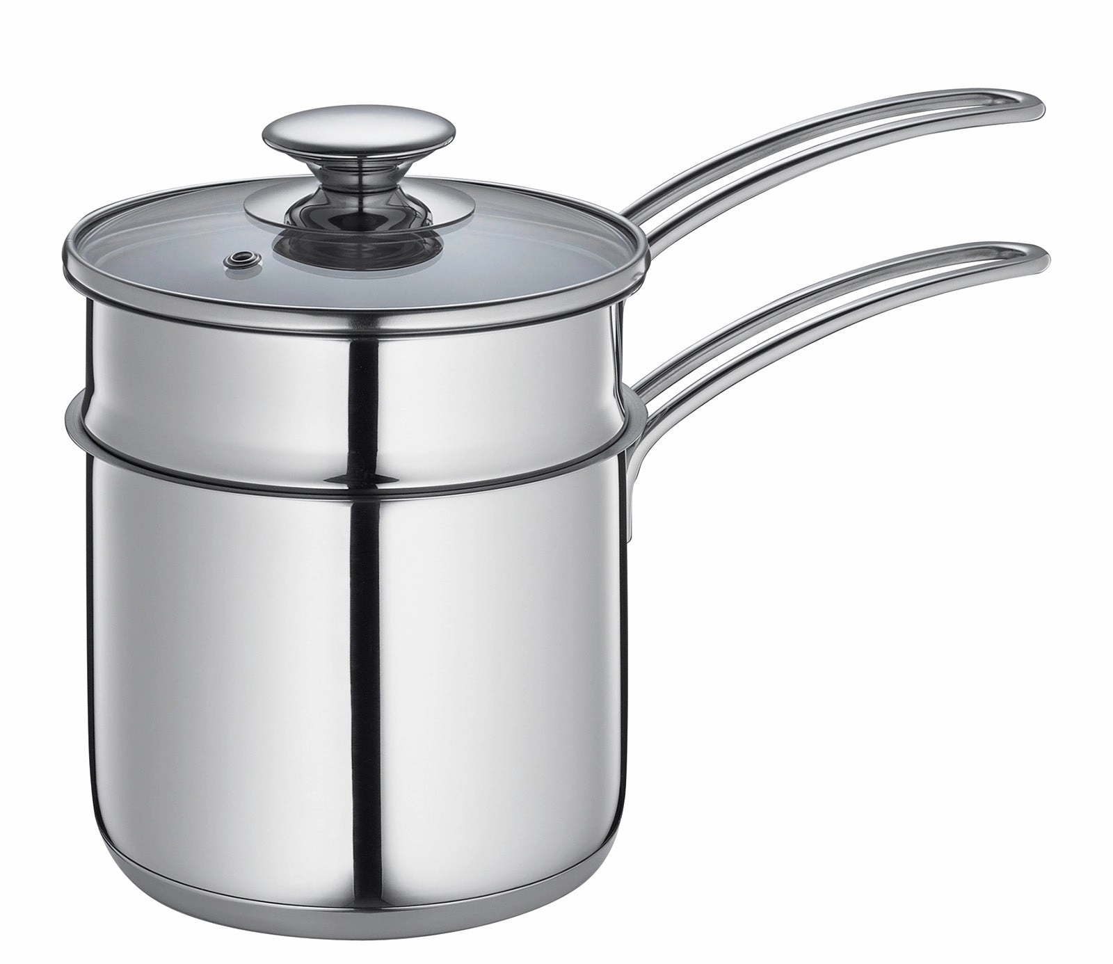 Kuchenprofi Mini Double Boiler Set w/ Glass Lid, 1.6 qt., 5.5-Inch Diameter Cookware online kitchen sale