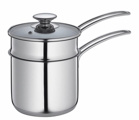 Kuchenprofi Mini Double Boiler Set w/ Glass Lid, 1.6 qt., 5.5-Inch Diameter Cookware online kitchen sale