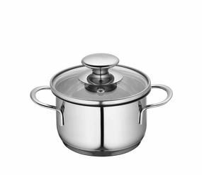 Kuchenprofi Mini Stockpot w/ Glass Lid, 0.7 qt., 4.75-Inch Diameter Cookware online kitchen sale