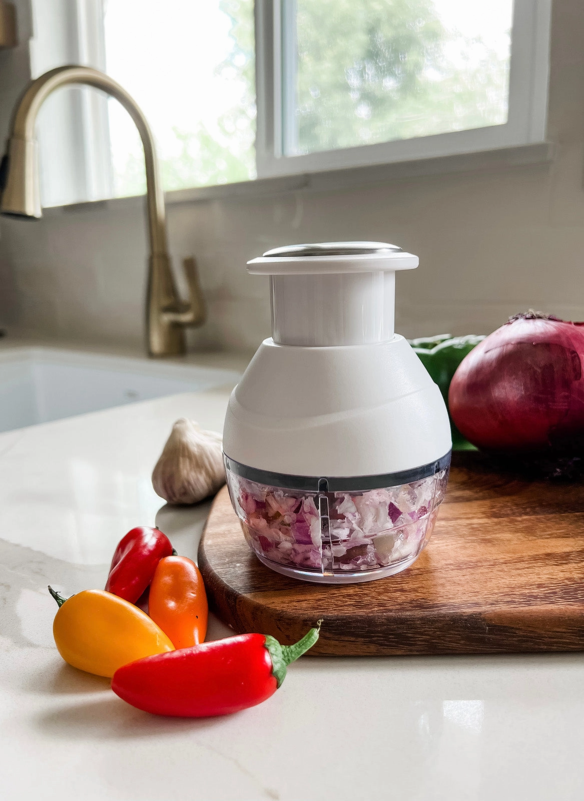 Kuchenprofi Push Fruit and Vegetable Multi Chopper, 3.4-Inch Diameter