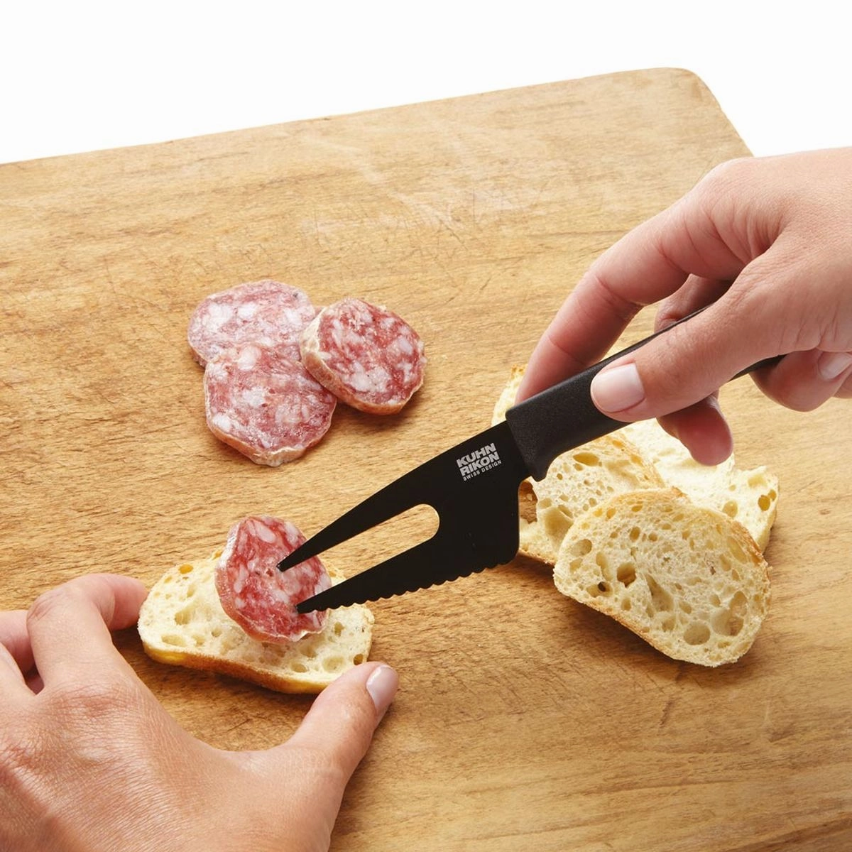 Kuhn Rikon Colori  Cheese Knife Set of 3, Graphite