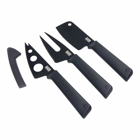 Kuhn Rikon Colori  Cheese Knife Set of 3, Graphite Cutlery outlet discounts