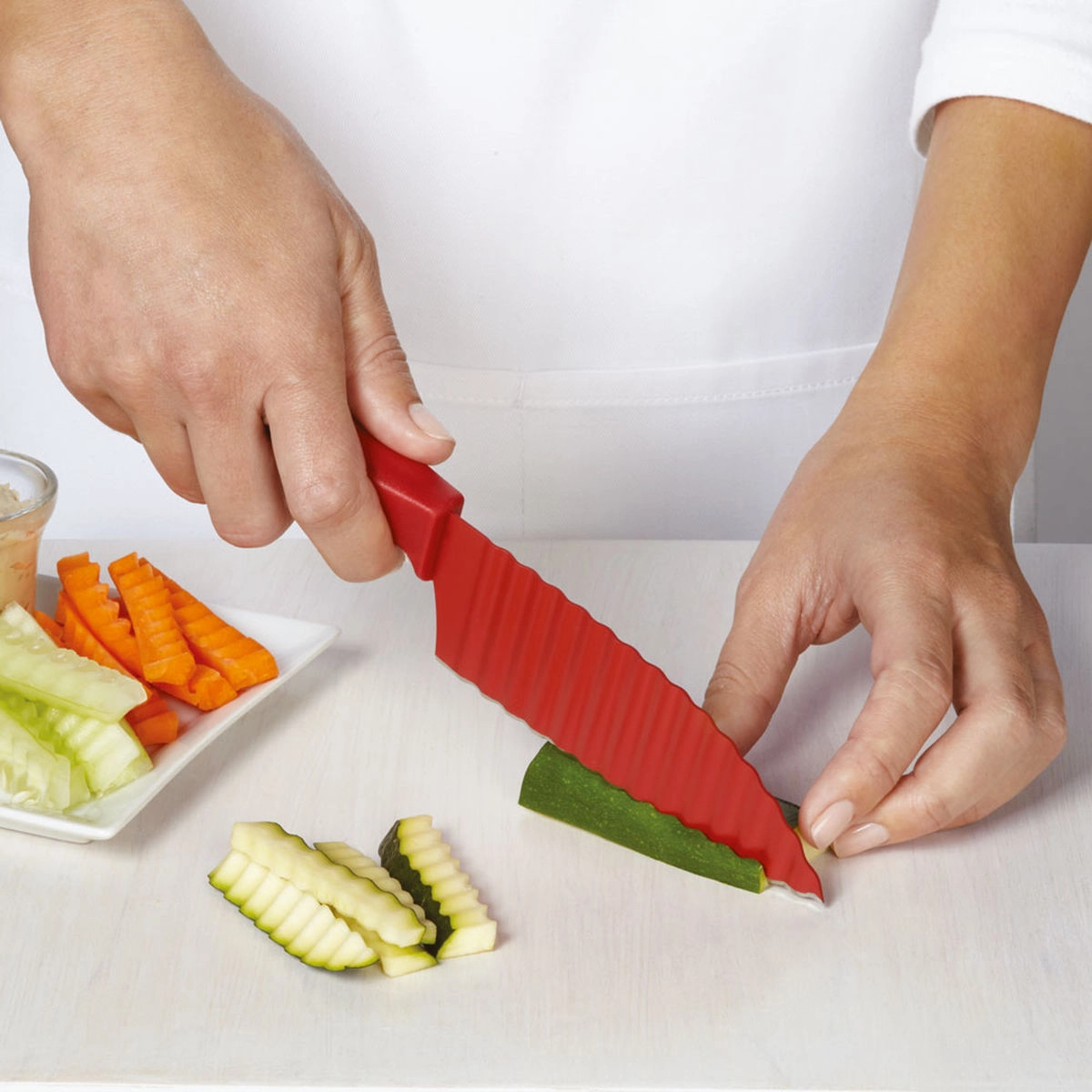 Kuhn Rikon Colori  Crinkle Cut Garnish Knife, 5-Inch
