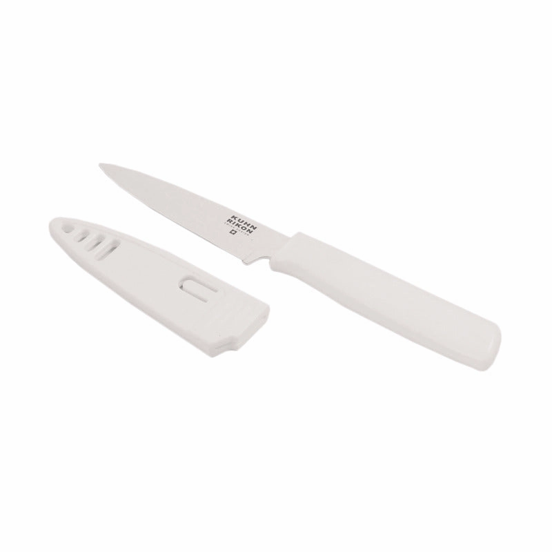 Kuhn Rikon Colori Non-Stick Straight Paring Knife with Safety Sheath, 4 inch