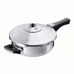 Kuhn Rikon Duromatic Stainless Steel Frying Pan Pressure Cooker, 2.5 Qt Cookware online kitchen sale