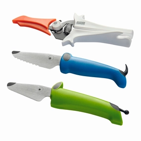 Kuhn Rikon Kinder Kitchen Essential Knife Set, Blue/Green Cutlery outlet discounts