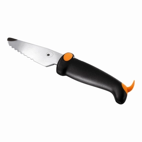 Kuhn Rikon Kinder Kitchen Serrated Dog Knife, 3-Inch, Black/Orange Cutlery outlet discounts