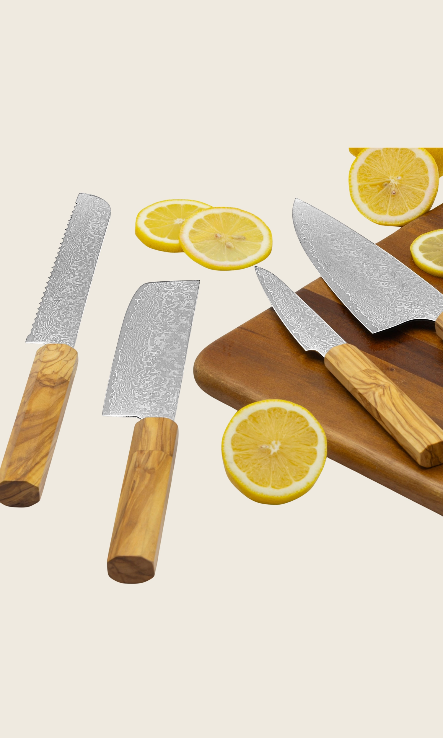 Kumo Knife Set With Cutting Board