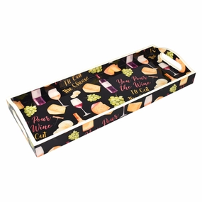 Lacquer Bar Tray (Pour the Wine) Decorative Trays cheap sale
