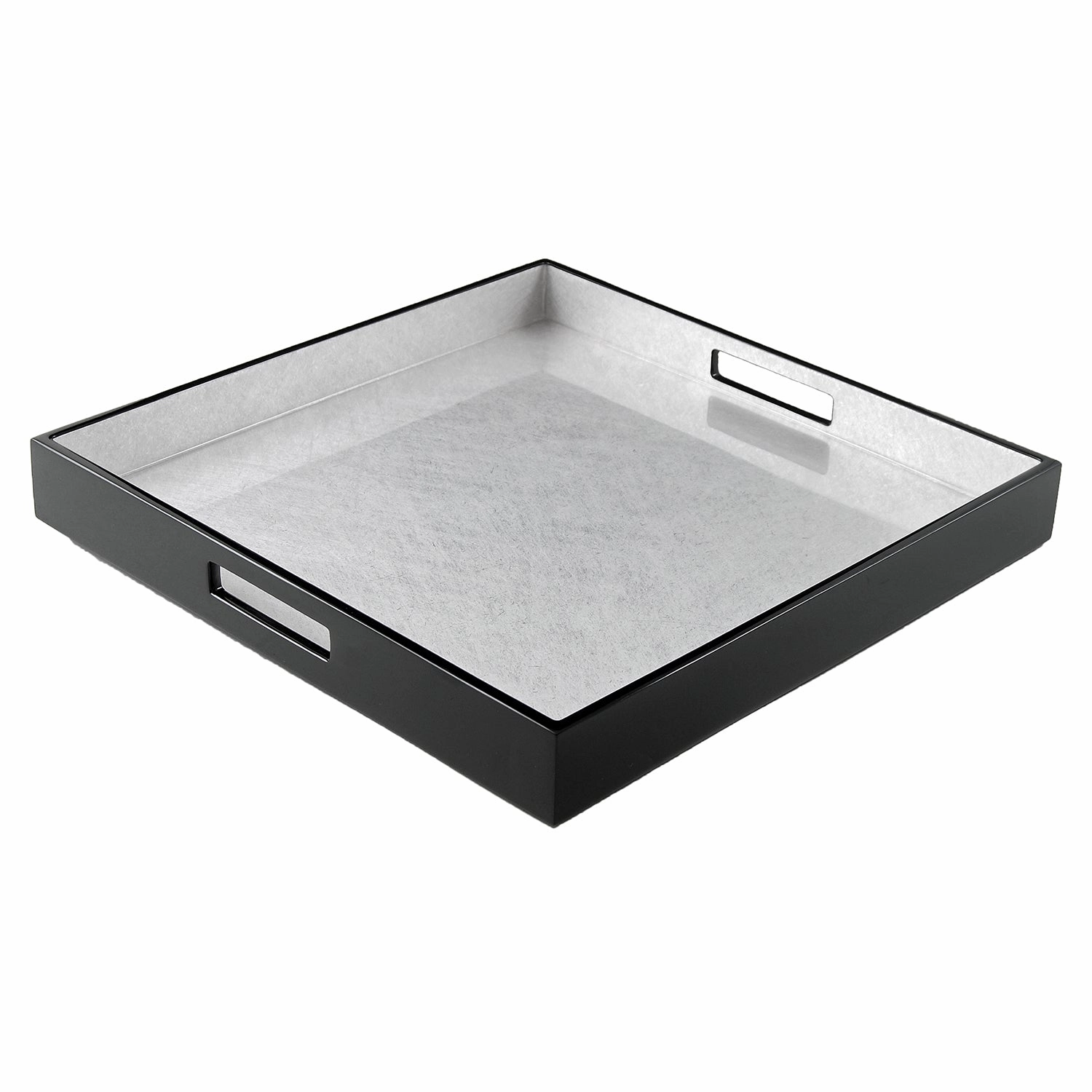 Lacquer Large Square Tray (Shine Silver Leaf) Decorative Trays cheap sale