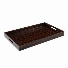 Lacquer Rectangle Tray - Macassar Ebony Inlay Decorative Trays cheap sale