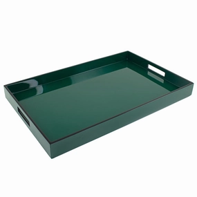 Lacquer Rectangle Tray (Forest Green) Decorative Trays cheap sale