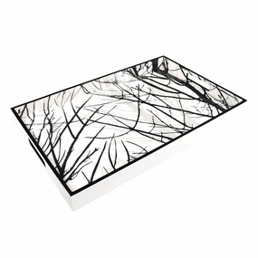 Lacquer Rectangle Tray (Naked Trees) Decorative Trays cheap sale