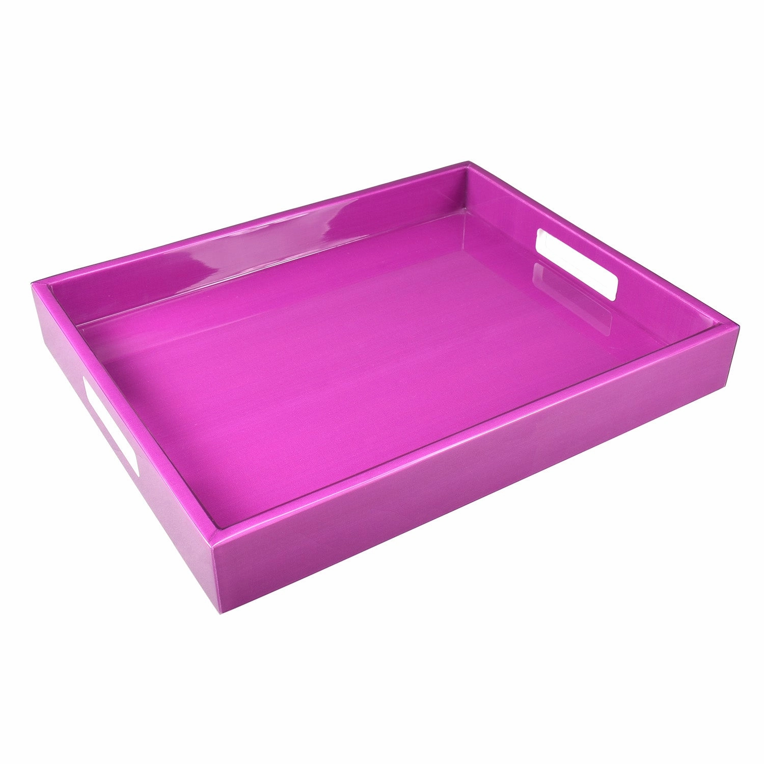 Lacquer Small Rectangle Tray 15" (Orchid) Decorative Trays cheap sale