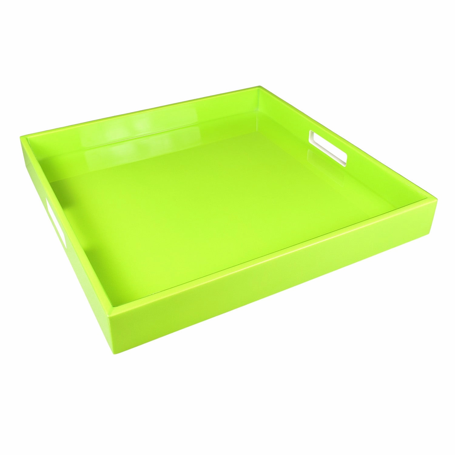 Lacquer Square Tray 16" (Volt Green) Decorative Trays cheap sale