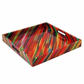 Lacquer Square Tray (Crayons Finish) Decorative Trays cheap sale