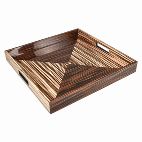 Lacquer Square Tray (Metro) Decorative Trays cheap sale