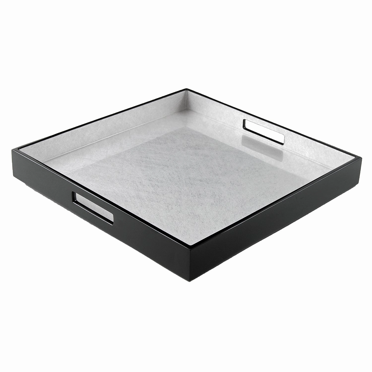 Lacquer Square Tray (Shine Silver Leaf) Decorative Trays cheap sale