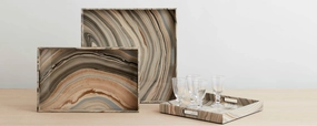 lacquer tray-marbleized-16x16 Entertaining Servingware discount