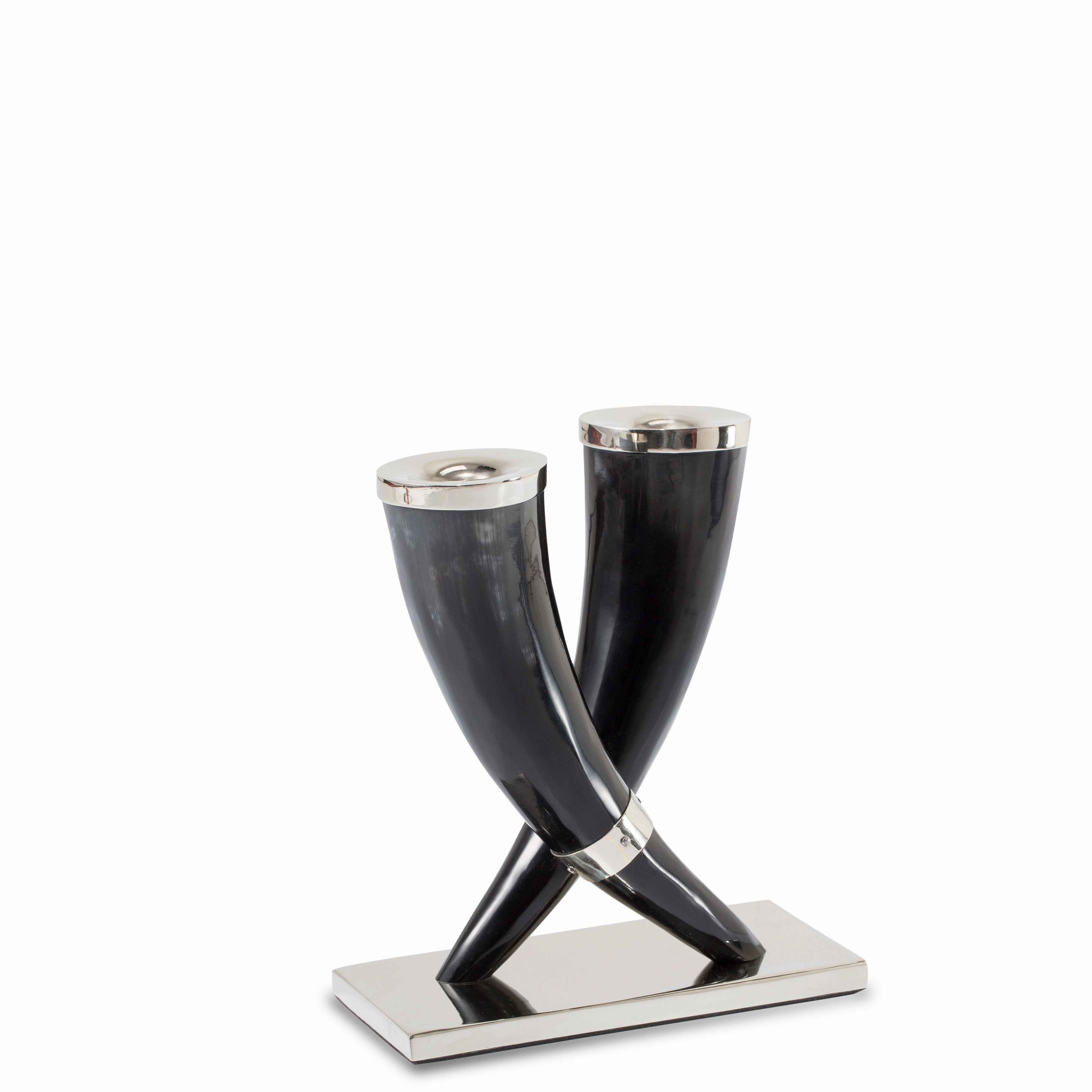Ladorada Dark Horn Silver Candle Holder Candle Holders discount collection