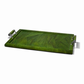 Ladorada Emerald Maize Large Tray 24" Decorative Trays cheap sale