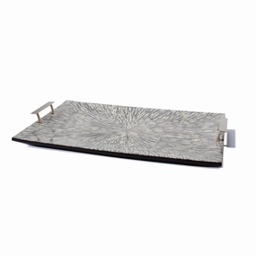 Ladorada Gray Almendro Serving Tray Decorative Trays cheap sale