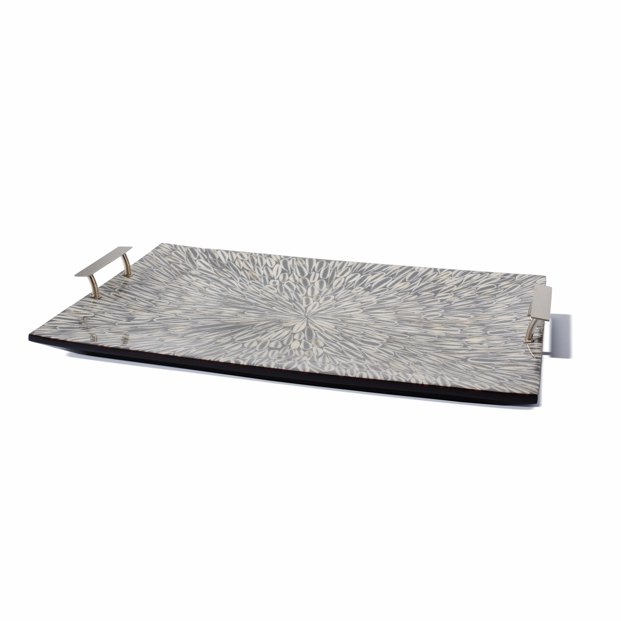 Ladorada Gray Almendro Serving Tray Decorative Trays cheap sale