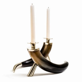 Ladorada Large Horn Candle Holder Set Candle Holders discount collection