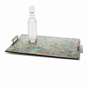 Ladorada Mother of Pearl Natural Serving Tray Decorative Trays cheap sale