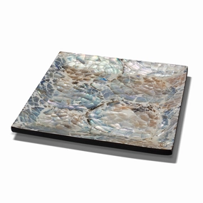 Ladorada Mother of Pearl Small Platter Tray (Natural) Decorative Trays cheap sale