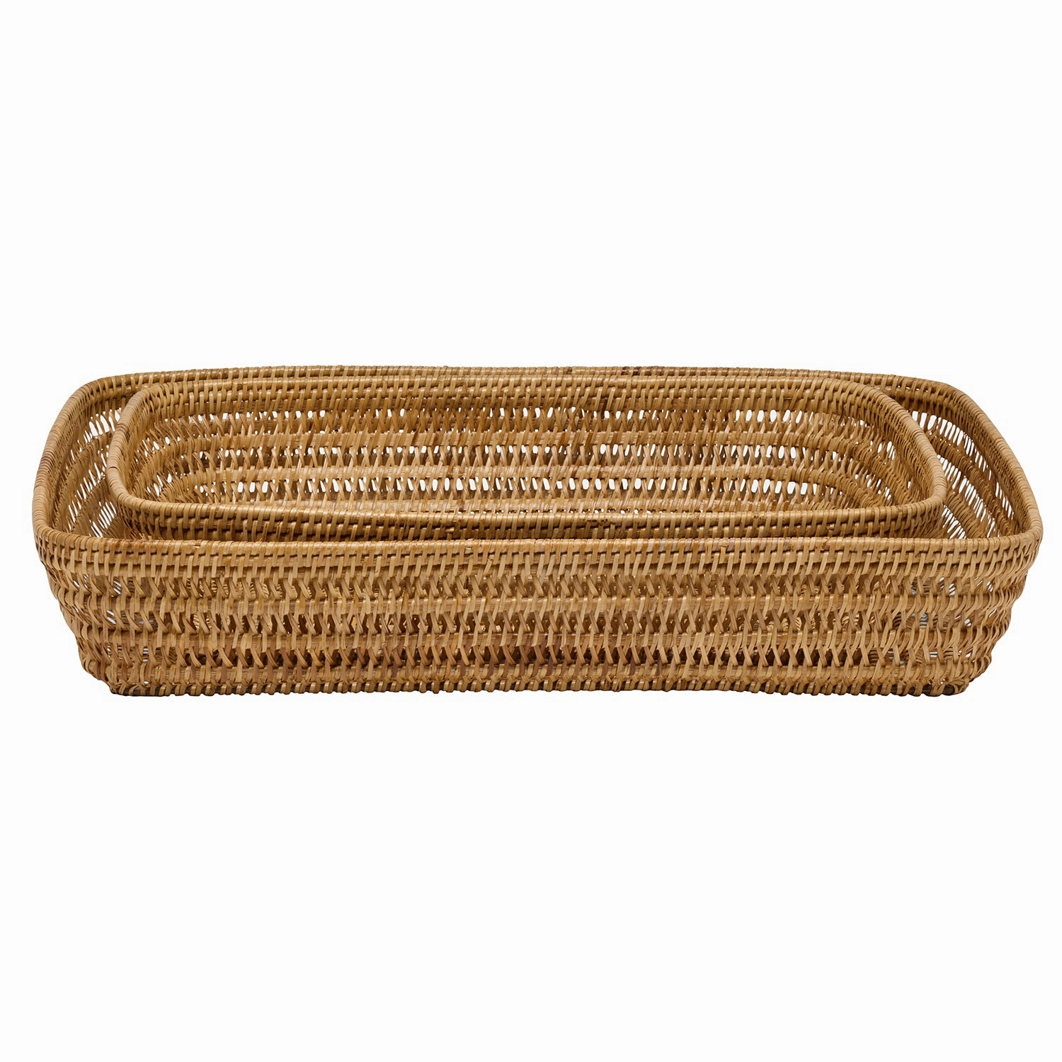 Laredo Rattan Rectangle Nested Basket Set/2