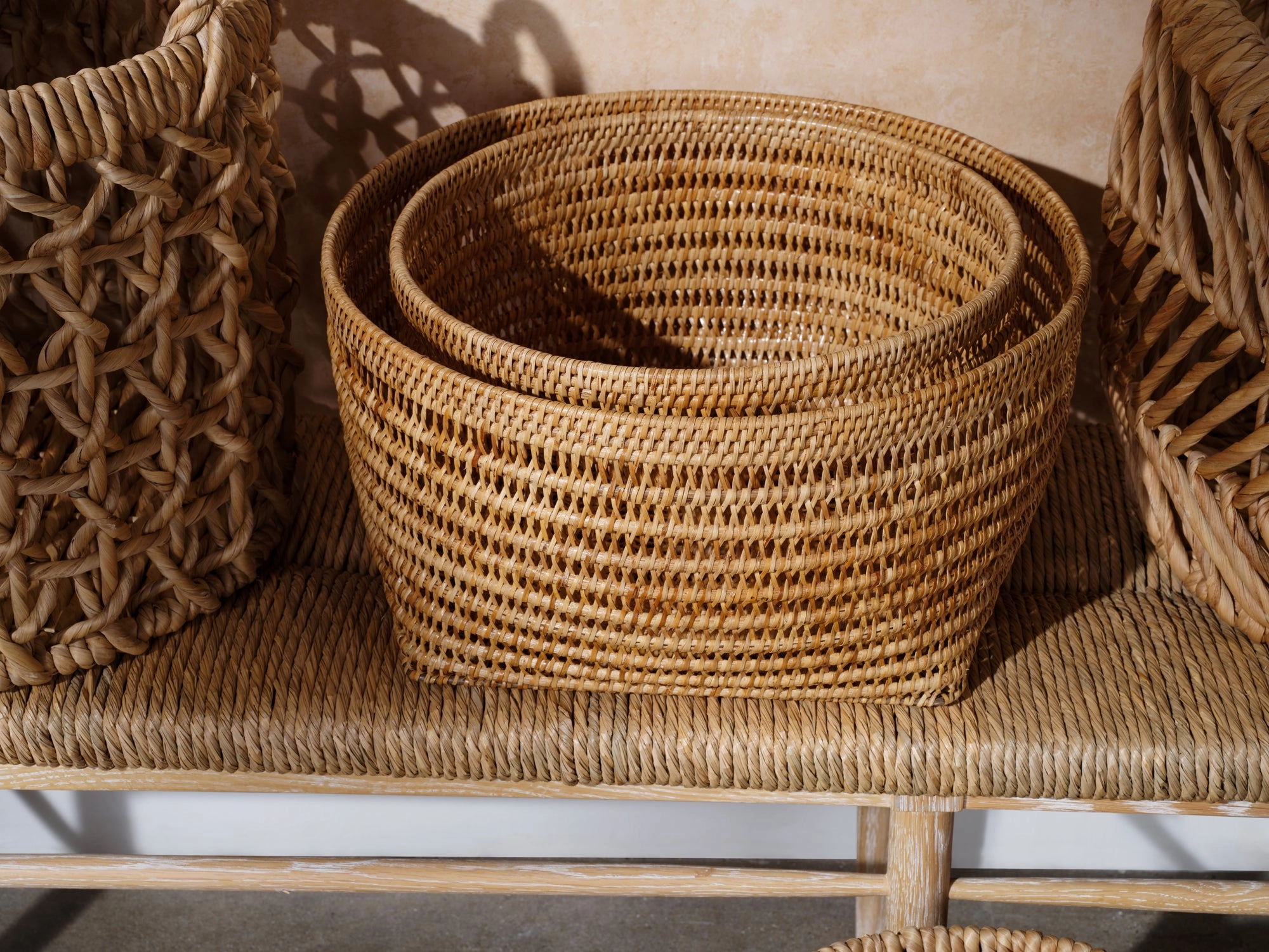 Laredo Rattan Round Nested Basket Set/2