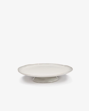 Large plate on foot off-white La Mre Dinnerware tableware outlet