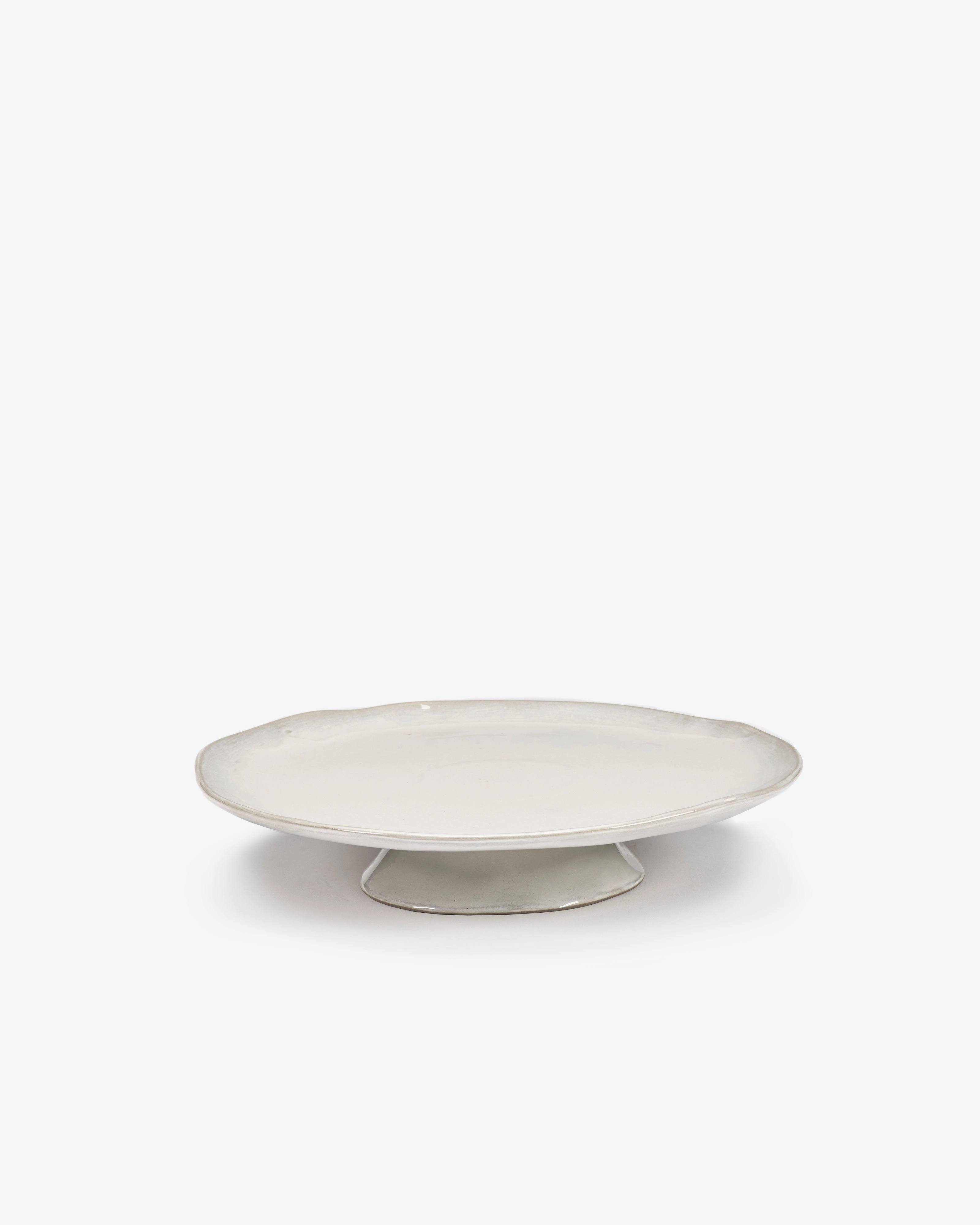 Large plate on foot off-white La Mre Dinnerware tableware outlet
