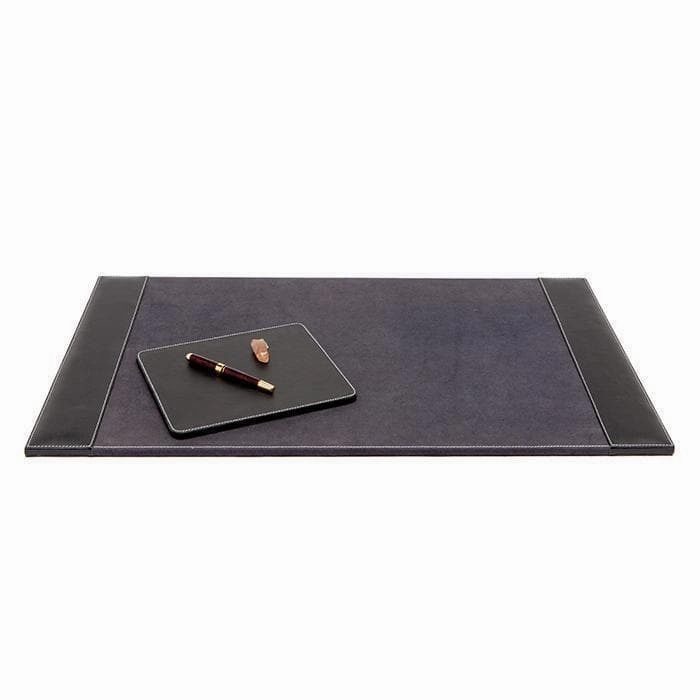 Larne Black Full-Grain Leather Desk Blotter Set Home Decor Office Organization Convenient shopping