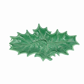 Lastra Evergreen Figural Holly Two-Leaf Platter Serveware deals online