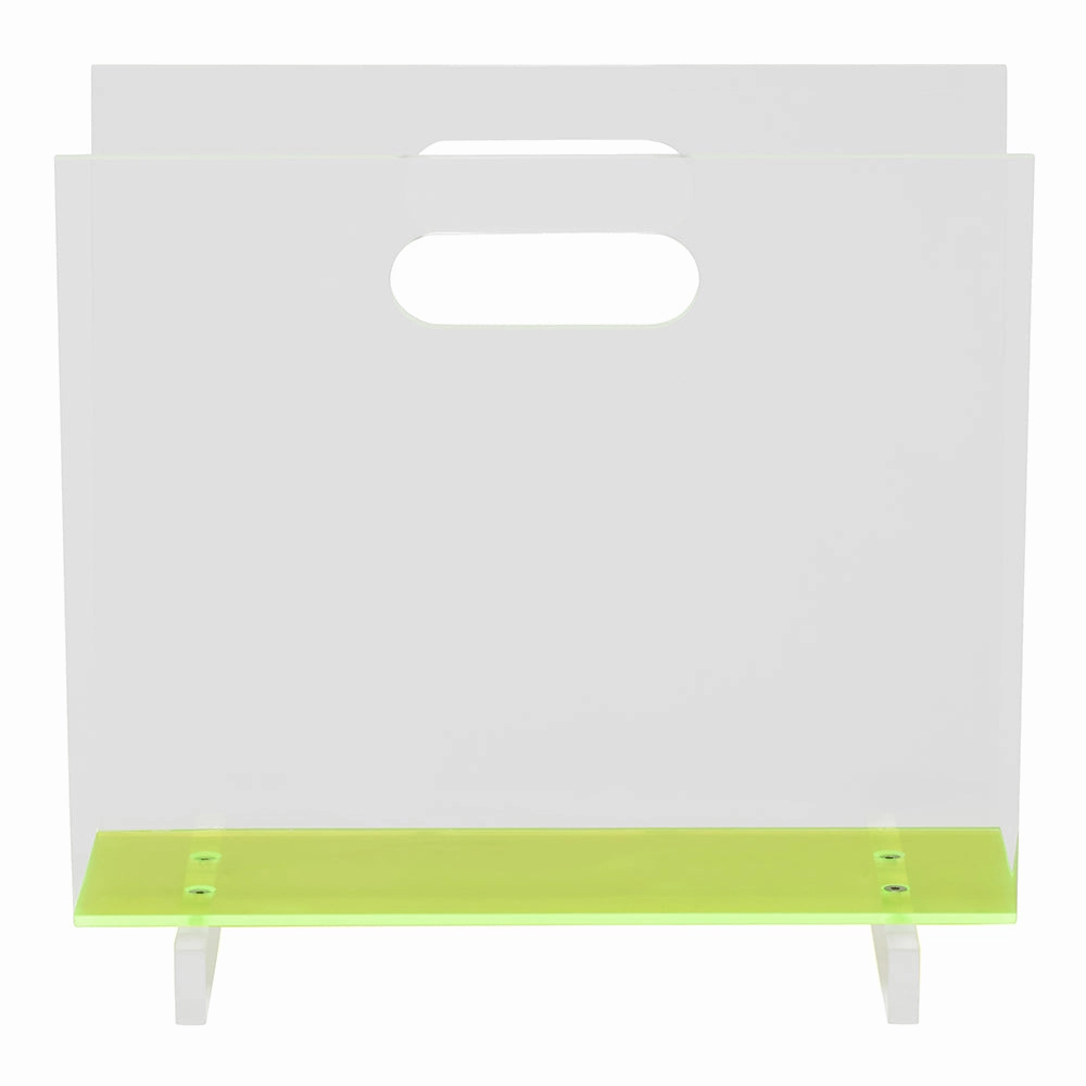 Laurel Acrylic Magazine Holder (Clear/Chartreuse) Decorative Baskets clearance deals